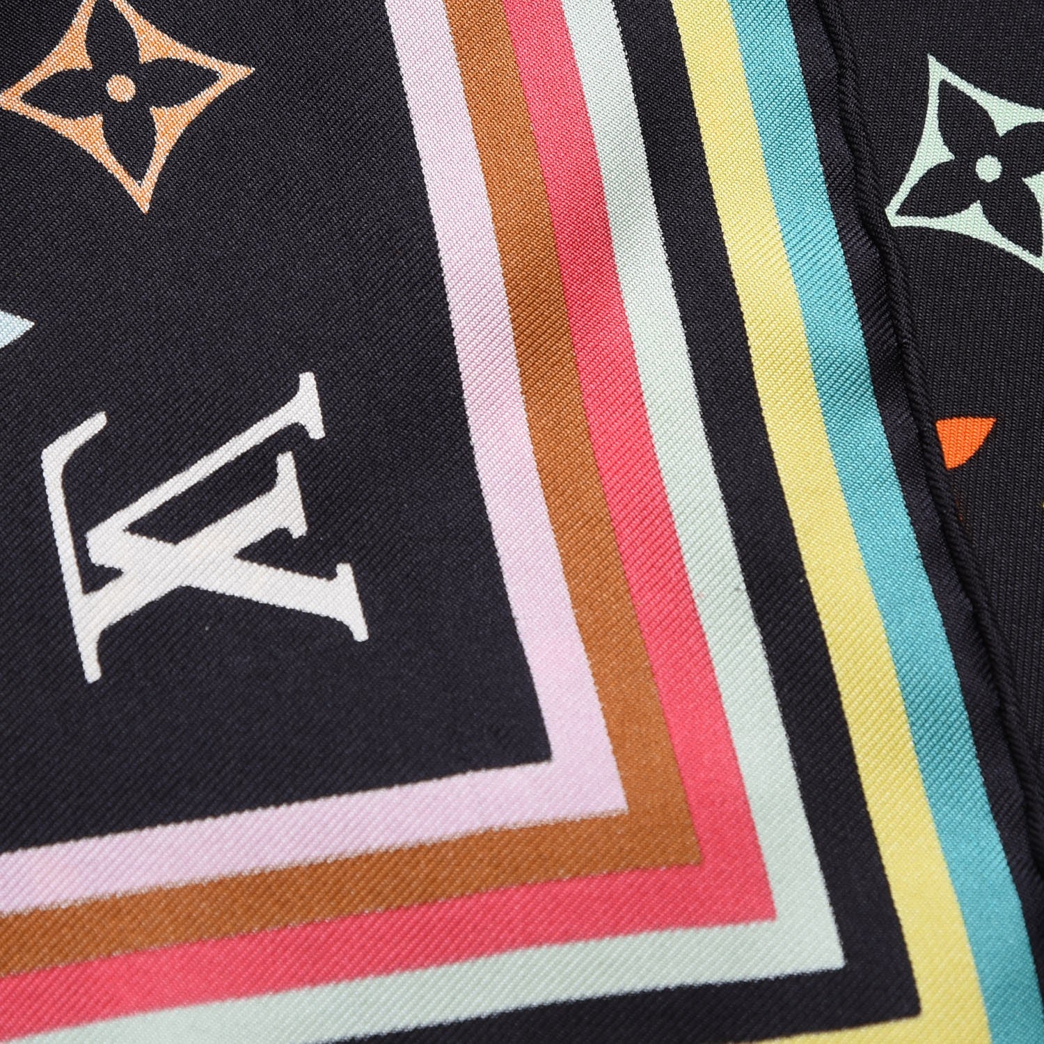 Louis Vuitton Silk Multicolor Eye Love Scarf Black 6 of 9