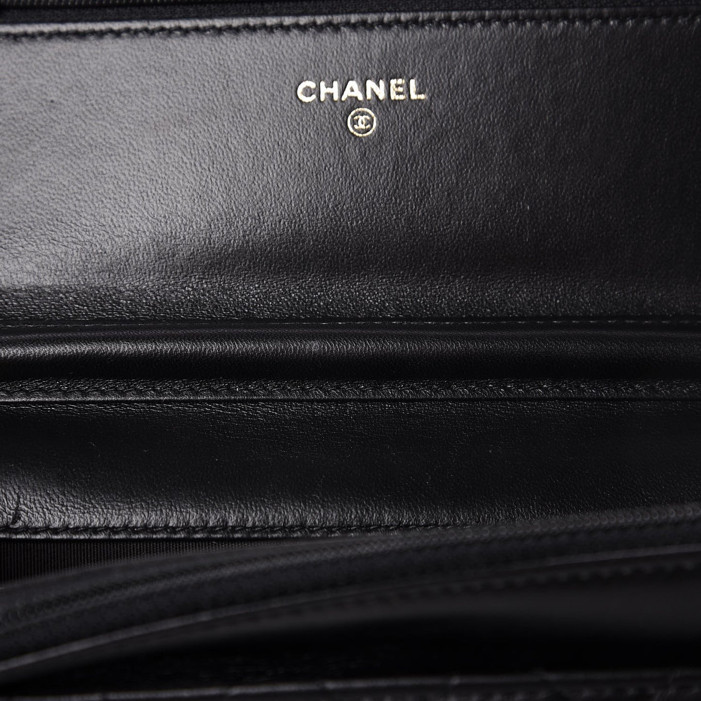 Lambskin Quilted Boy Wallet On Chain WOC Black