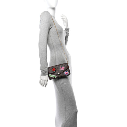 Louis Vuitton Damier Ebene My LV World Tour Pochette Felicie Chain Wallet Coquelicot 2 of 12