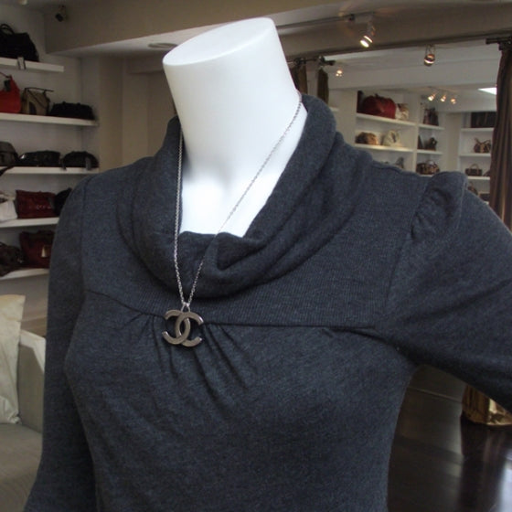 Chanel Silver CC Logo Necklace 2 of 3