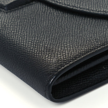 Celine Grained Calfskin Large Trotteur Multifunction Flap Wallet Black 9 of 9