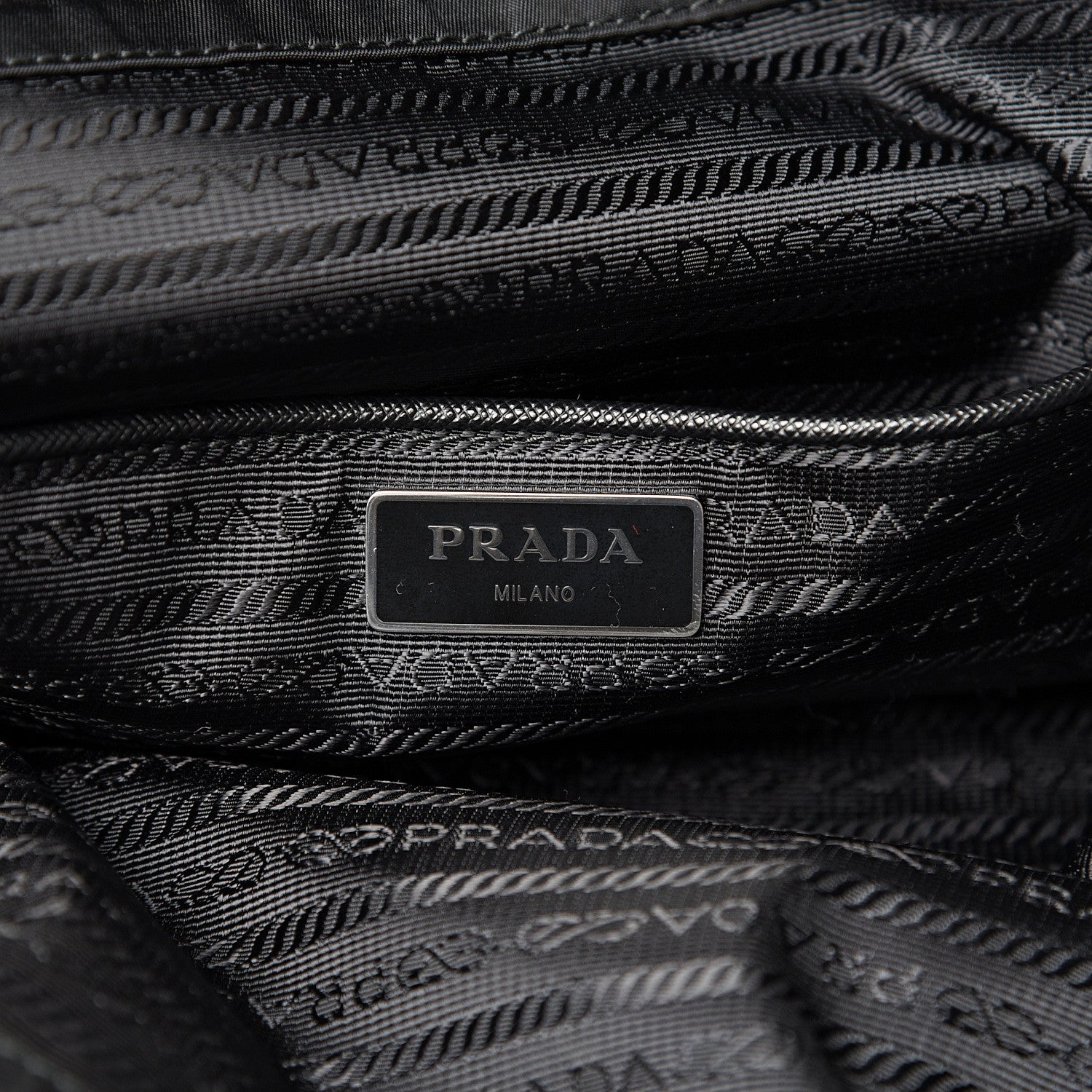 Prada Tessuto Nylon Vela Saffiano Tote Black 5 of 10