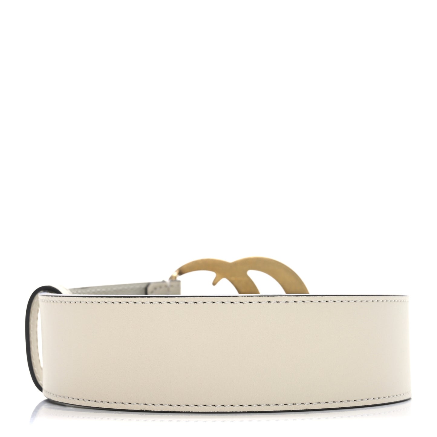 Calfskin Double G 40mm Belt 75 30 Mystic White