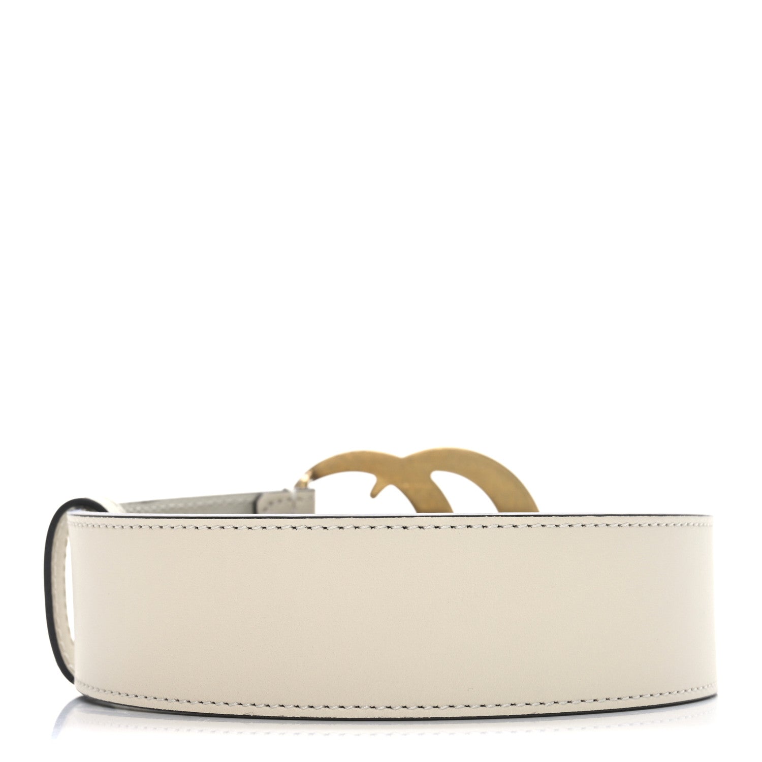 Gucci Calfskin Double G 40mm Belt 75 30 Mystic White 2 of 5