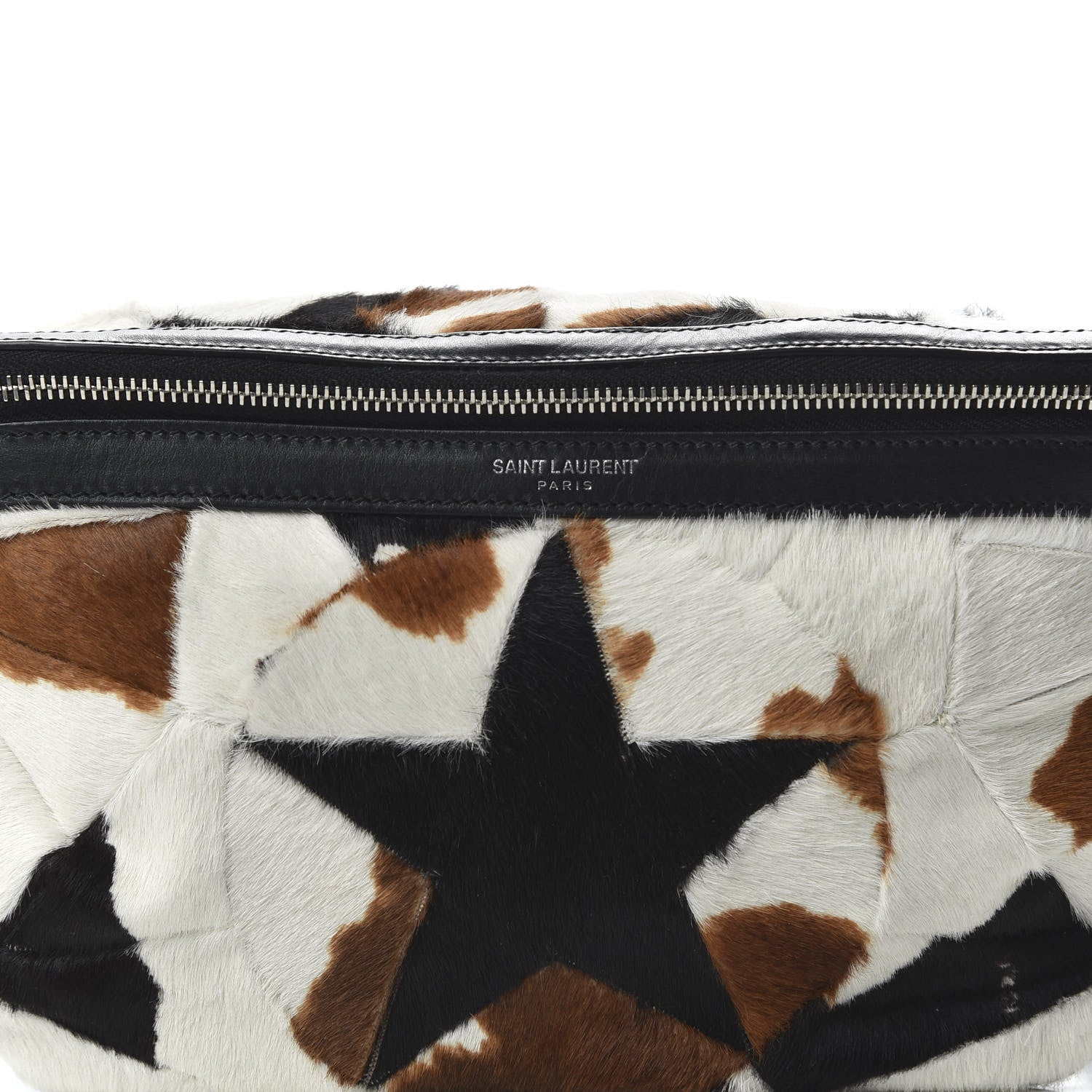 Saint Laurent Calfskin Calf Hair Pony Belt Bag Multicolor 9 of 9