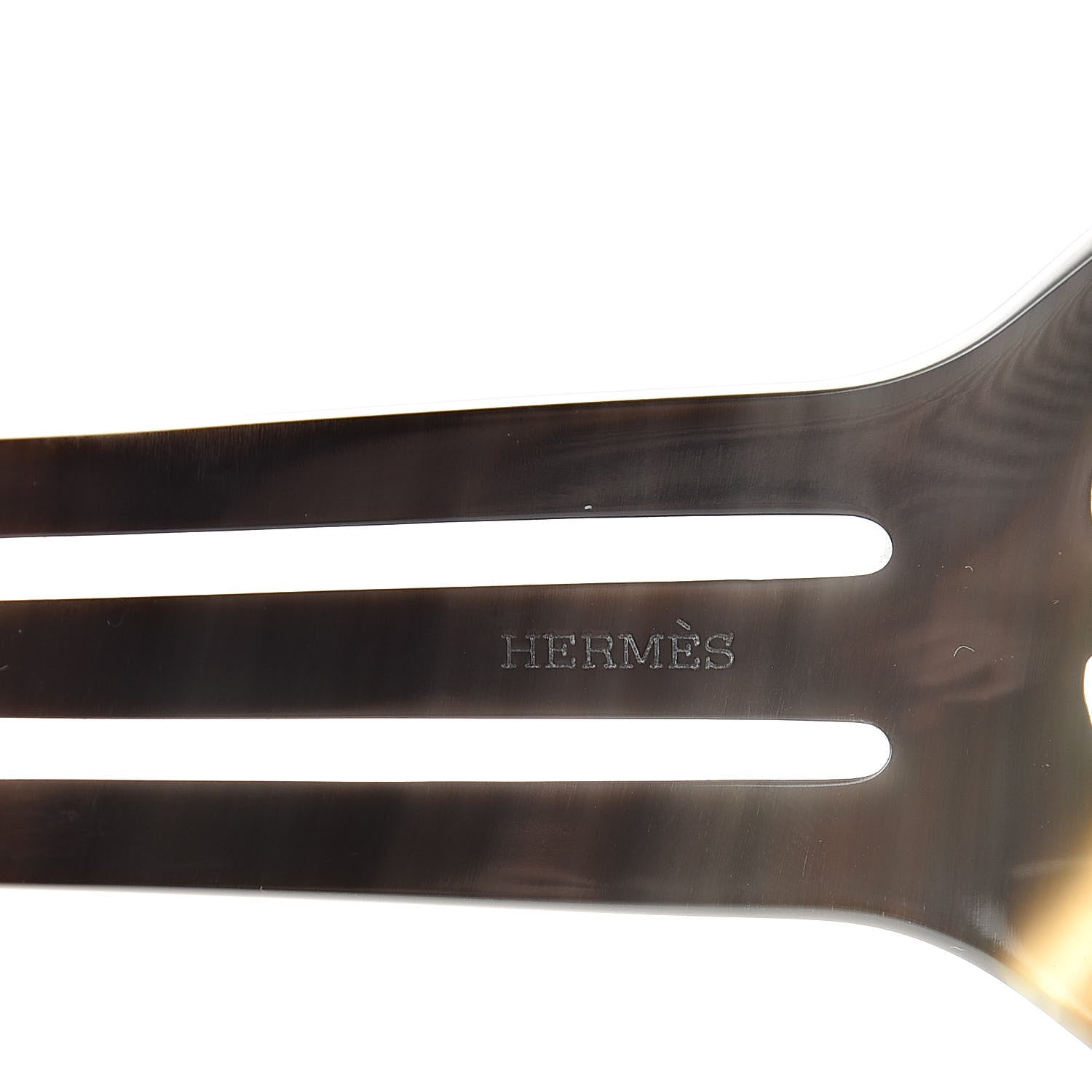 Hermes Buffalo Horn Rocaille Hair Comb 3 of 4