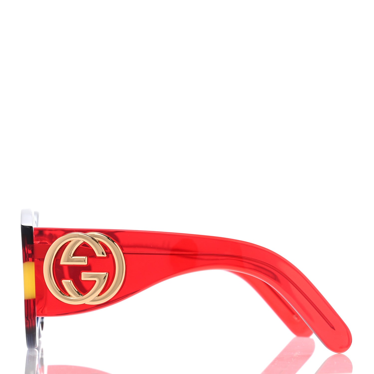 Gucci Acetate Round Frame Sunglasses GG0177S Blue Red Yellow 3 of 12