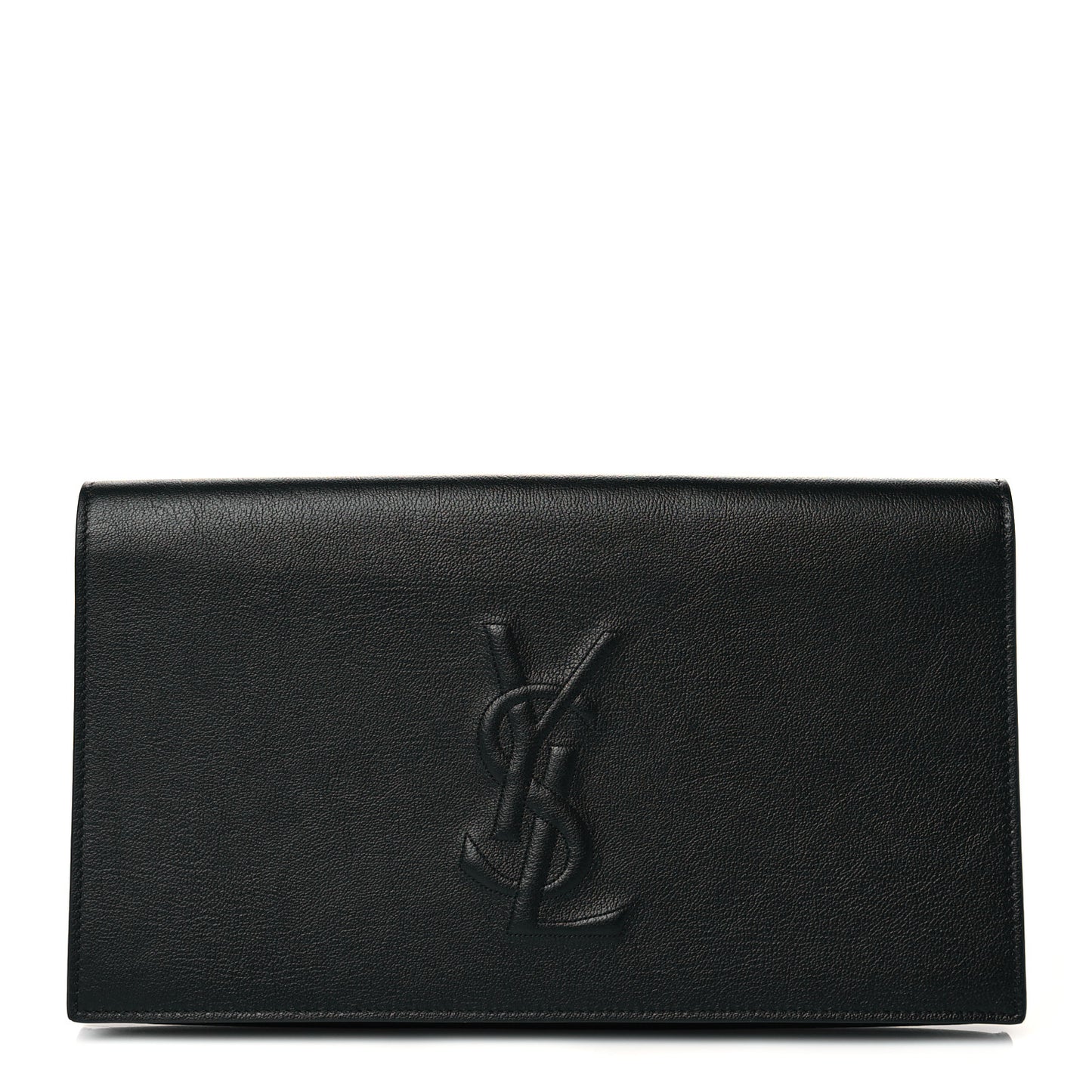 Calfskin Monogram Large Belle De Jour Clutch Black