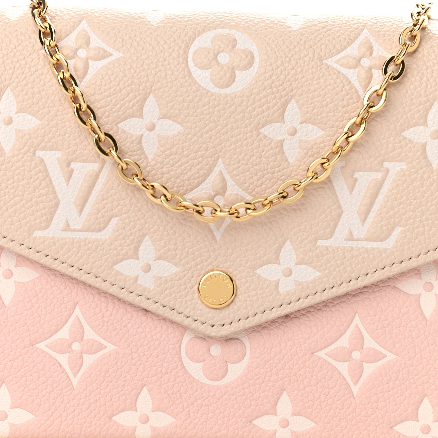 Empreinte Spring in the City Felicie Pochette Chain Wallet Pink Beige Yellow