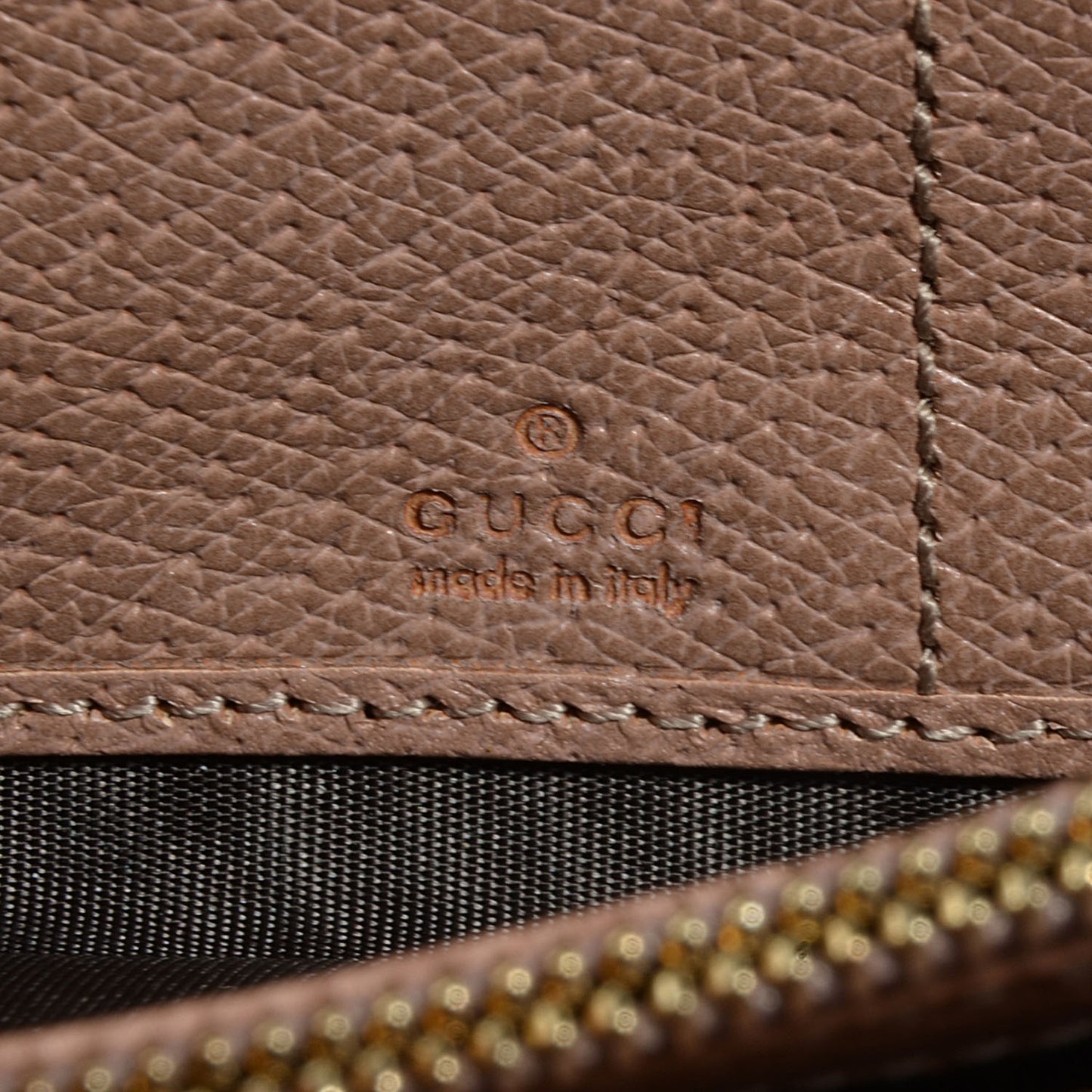 Monogram Bree Zip Around Wallet Beige Soft Pink