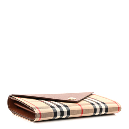 Burberry Vintage Check Grain Calfskin Halton Wallet Tan 4 of 7