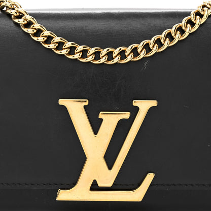 Louis Vuitton Calfskin Chain Louise MM Black 8 of 13