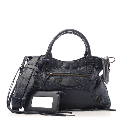 Balenciaga Agneau Classic Hardware Town Bleu Obscur 1 of 9