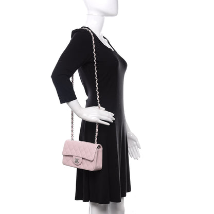 Chanel Lambskin Quilted Mini Rectangular Flap Light Pink 2 of 11