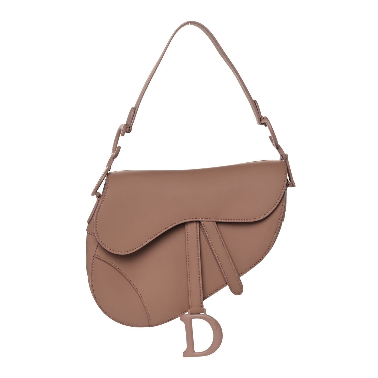 Ultra Matte Calfskin Saddle Bag Blush