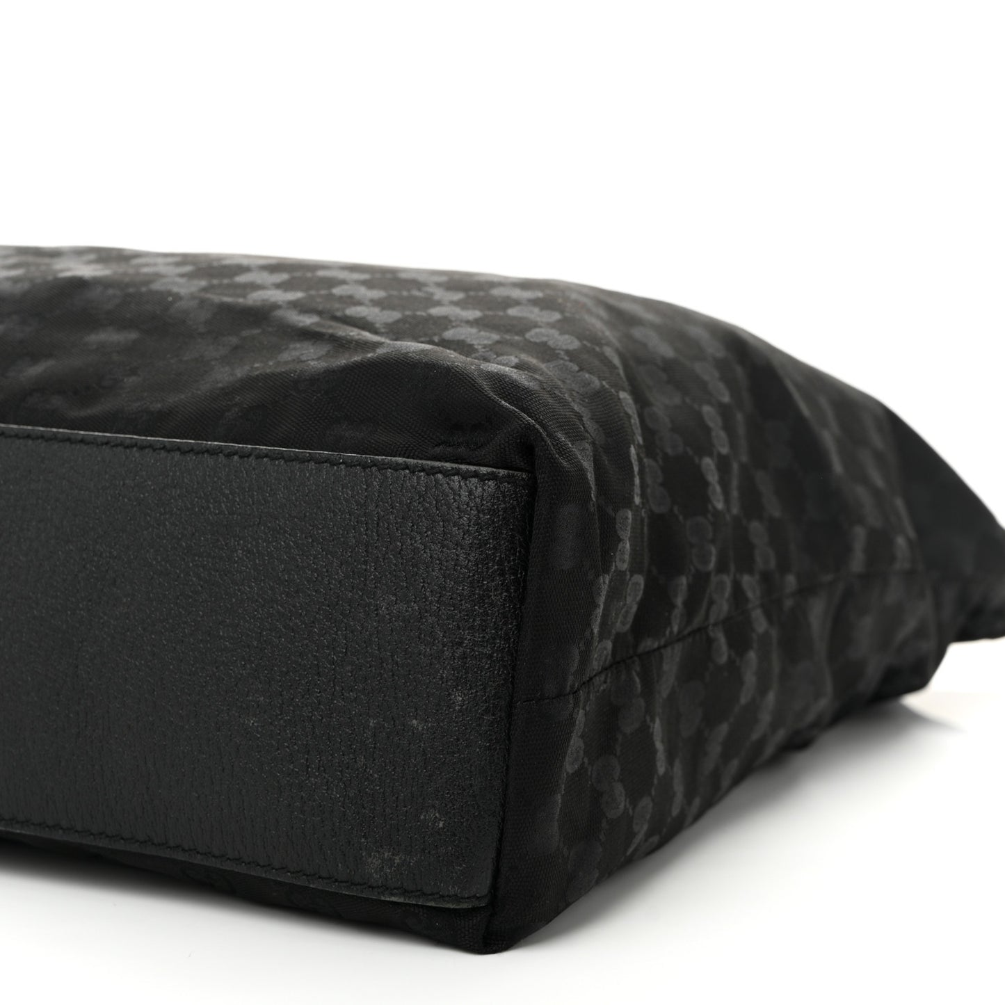 GG Monogram Large Web Handle Vertical Tote Black