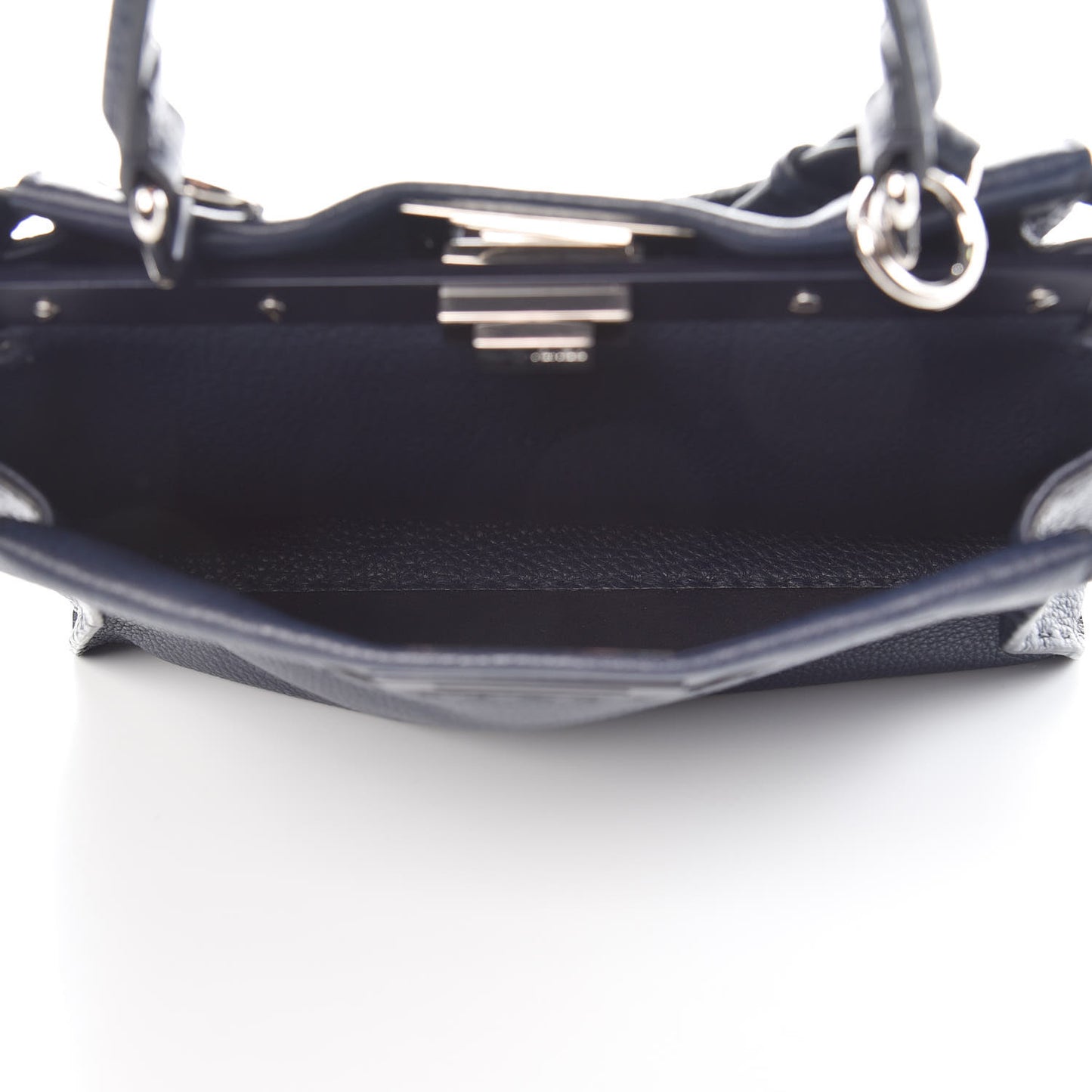 Cuoio Romano Selleria Medium Peekaboo Iconic Satchel Blue Notte