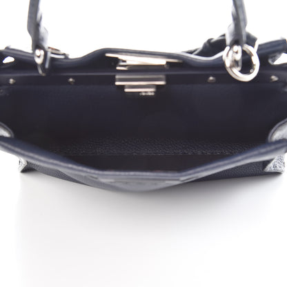 Fendi Cuoio Romano Selleria Medium Peekaboo Iconic Satchel Blue Notte 6 of 11