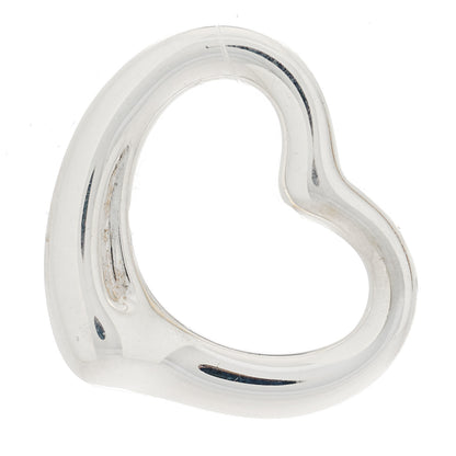 Tiffany Sterling Silver 22mm Elsa Peretti Open Heart Pendant 1 of 3