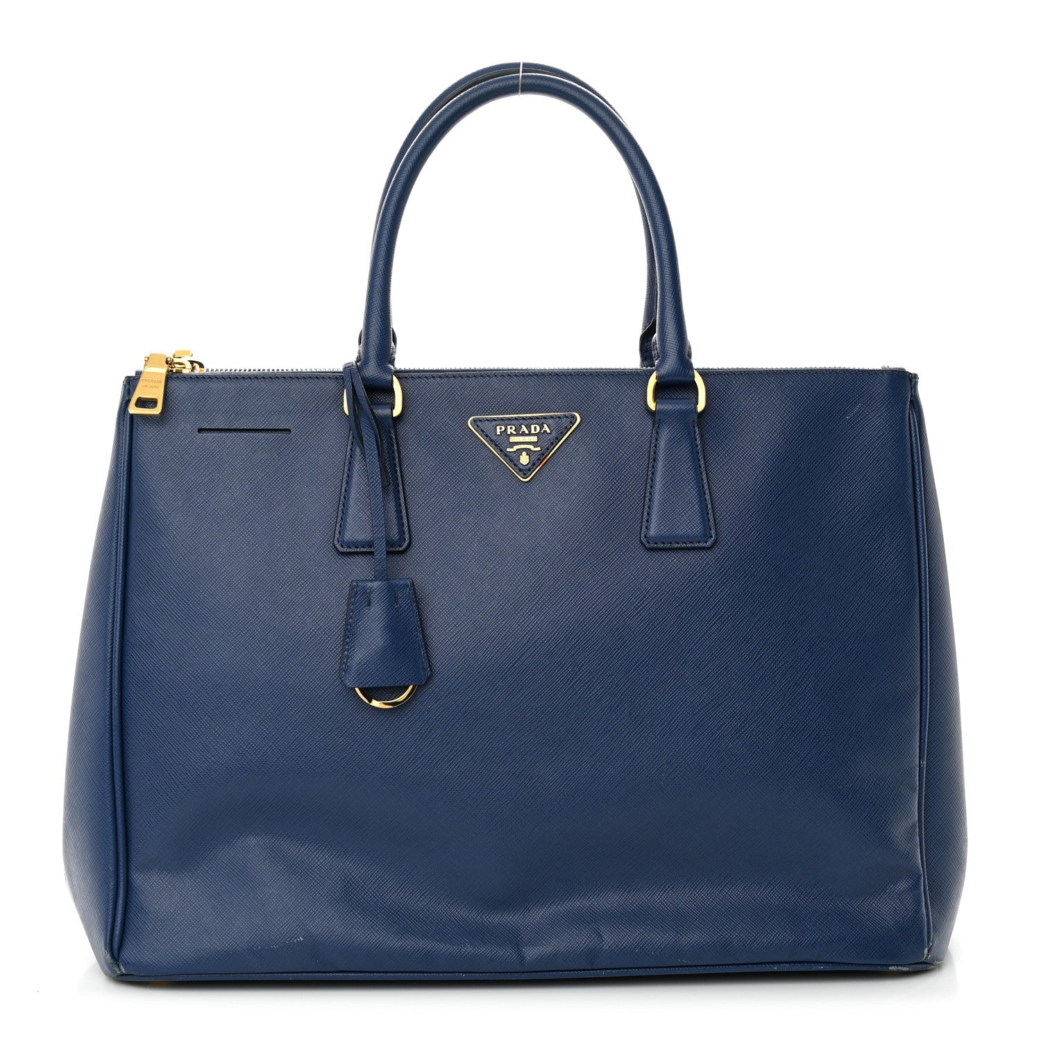 Prada Saffiano Large Galleria Double Zip Tote Bluette 1 of 15