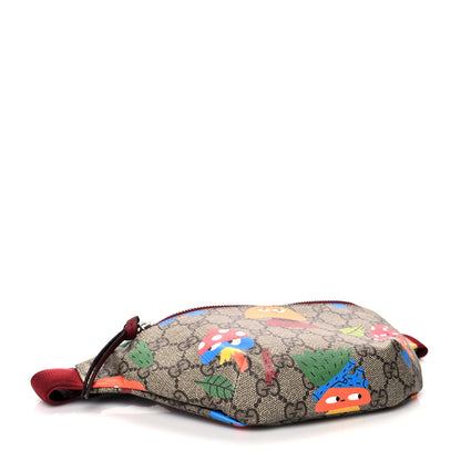 Gucci Soft GG Supreme Monogram Dancing Woodland Childrens Belt Bag Beige Ebony Multicolor 4 of 11