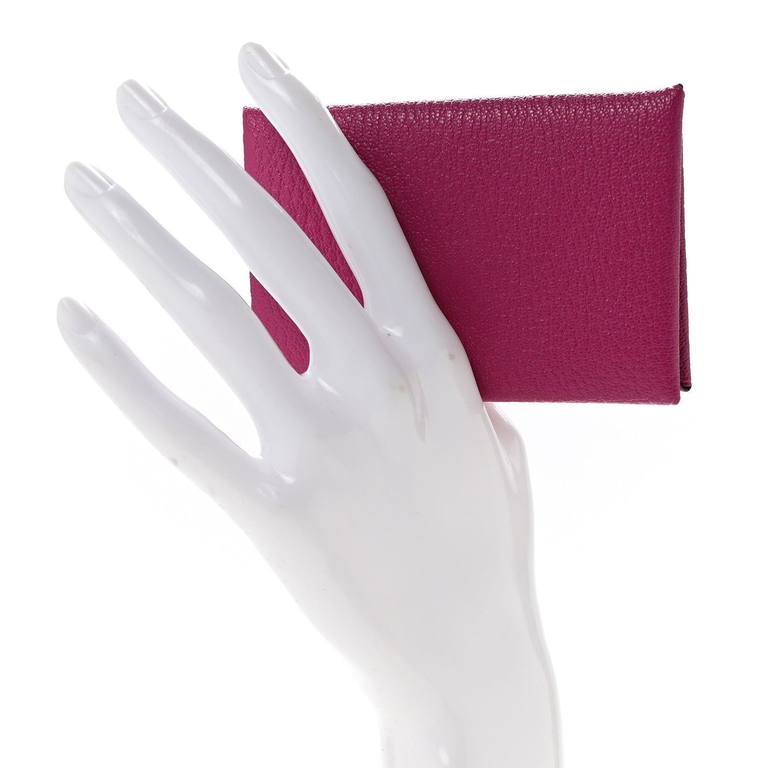 Hermes Chevre Mysore Calvi Card Case Rose Pourpre 2 of 7