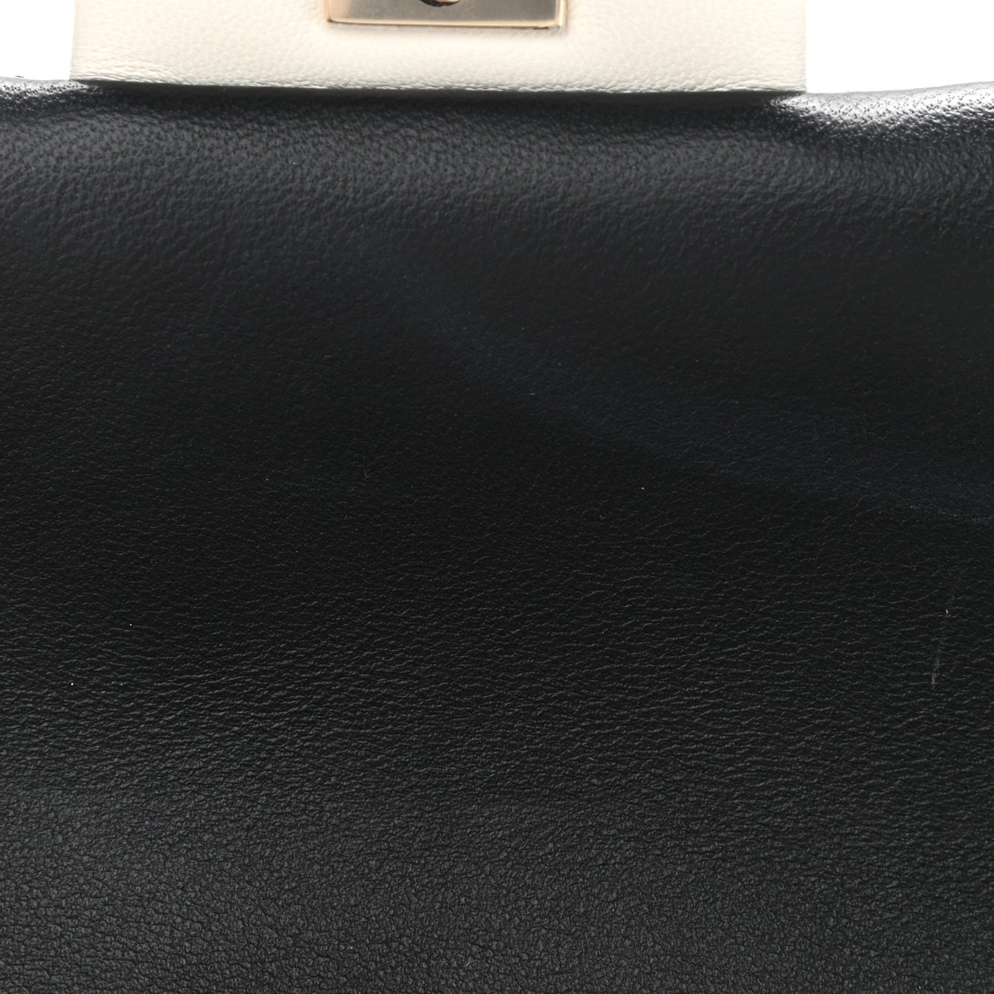 Lambskin Quilted Mini Rectangular Flap Black White