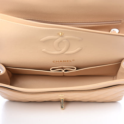 Chanel Caviar Quilted Medium Double Flap Beige 6 of 14