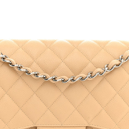 Chanel Caviar Quilted Jumbo Double Flap Light Beige 8 of 11