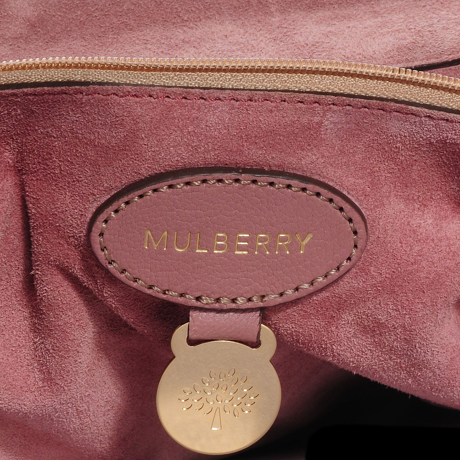 Mulberry Glossy Goat Medium Lily Flap Dark Blush 5 of 13