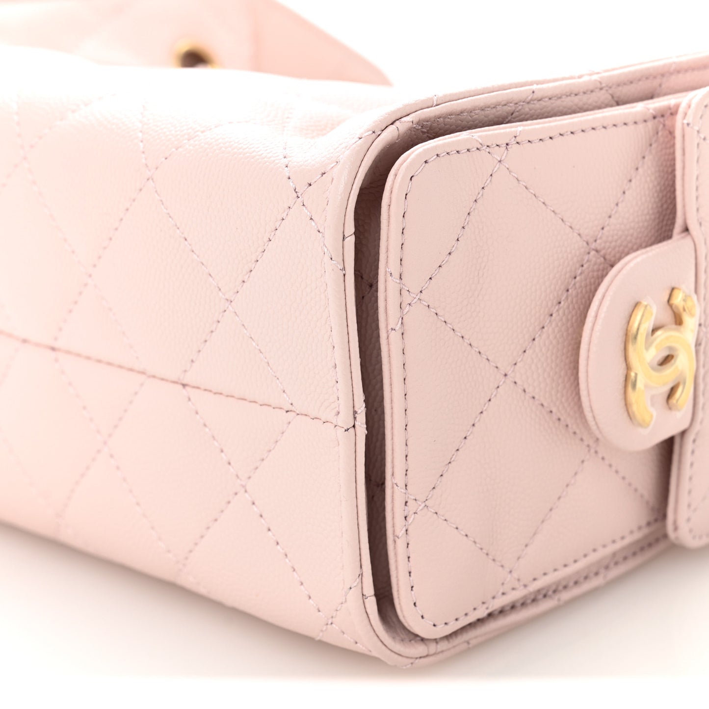 Caviar Quilted Mini Chanel 25 Handbag Light Pink