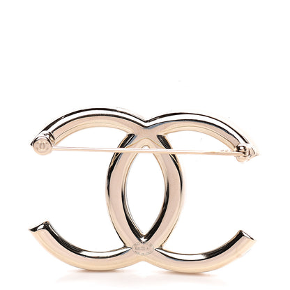 Chanel Baguette Crystal CC Brooch Gold 2 of 4
