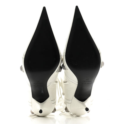 Balenciaga Agneau Arena Cagole 90mm Boots 37 Optic White Silver 5 of 10