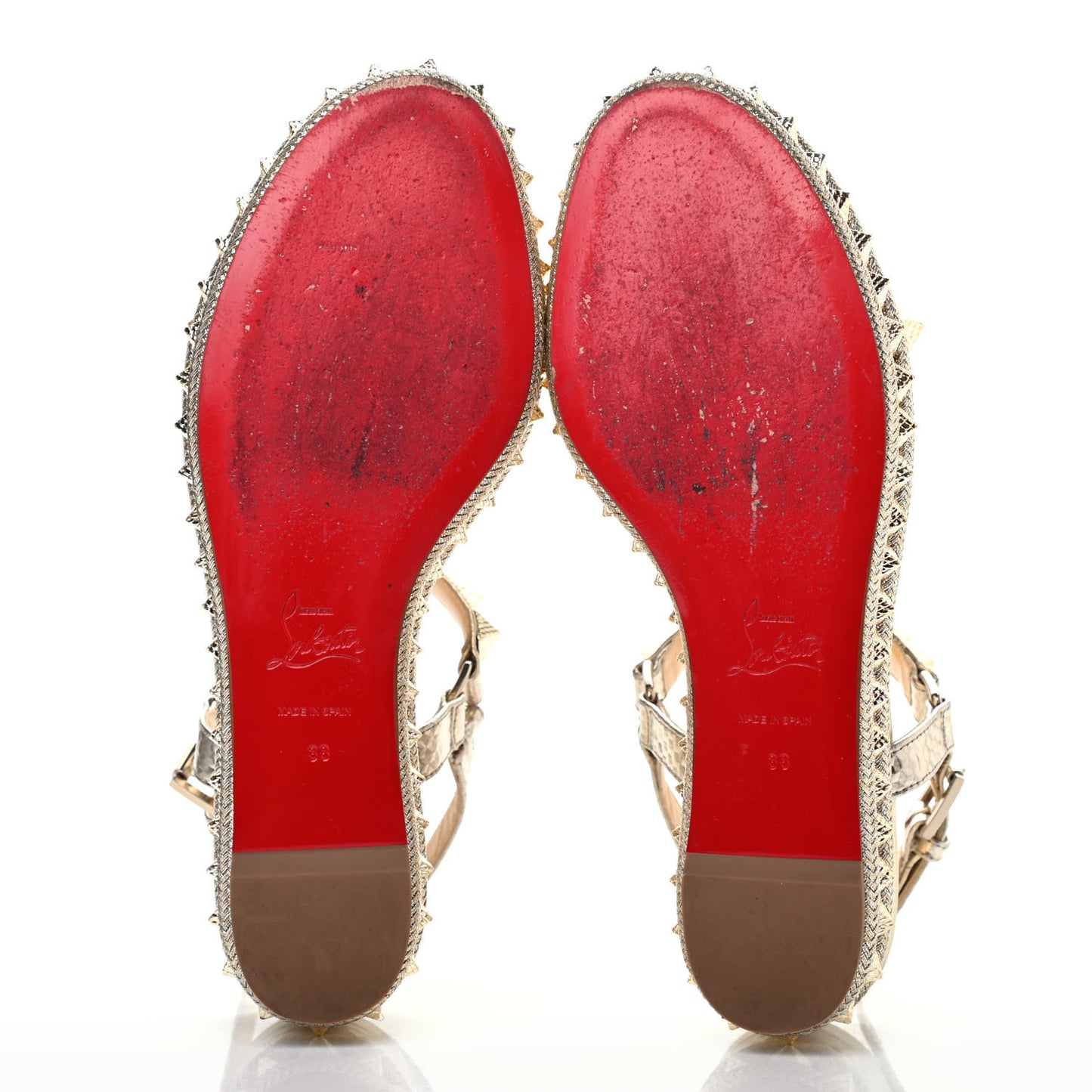 Calfskin Cubiste Pyraclou 60 Platform Sandals 38 Platine