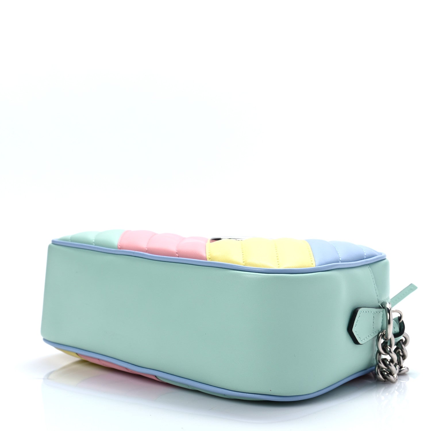 Gucci Calfskin Matelasse Diagonal Small GG Marmont Chain Shoulder Bag Multicolor Pastel 8 of 8