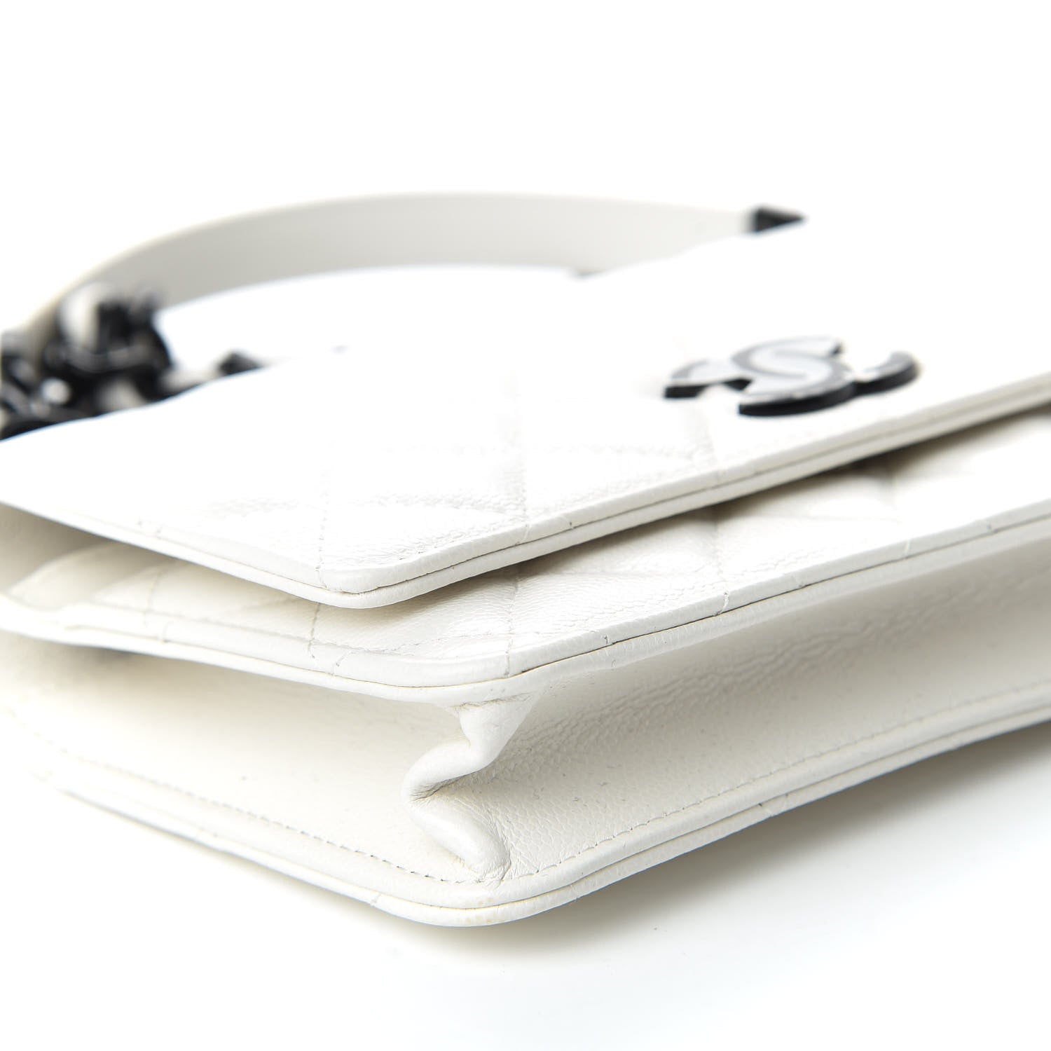Chanel Caviar Quilted My Everything Wallet On Chain WOC White 5 of 10