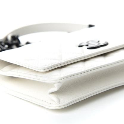 Chanel Caviar Quilted My Everything Wallet On Chain WOC White 5 of 10