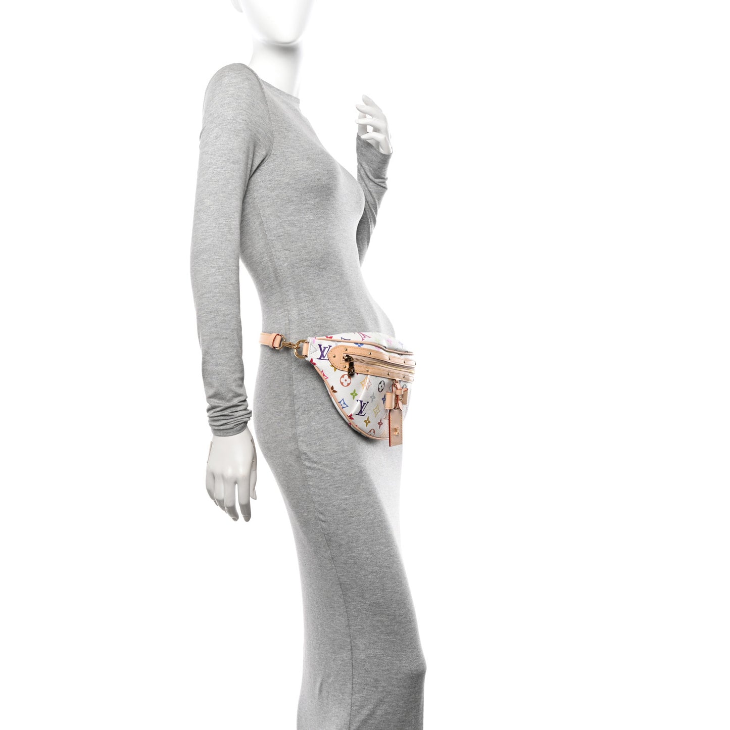LV X TM Monogram Multicolor High Rise Bumbag White