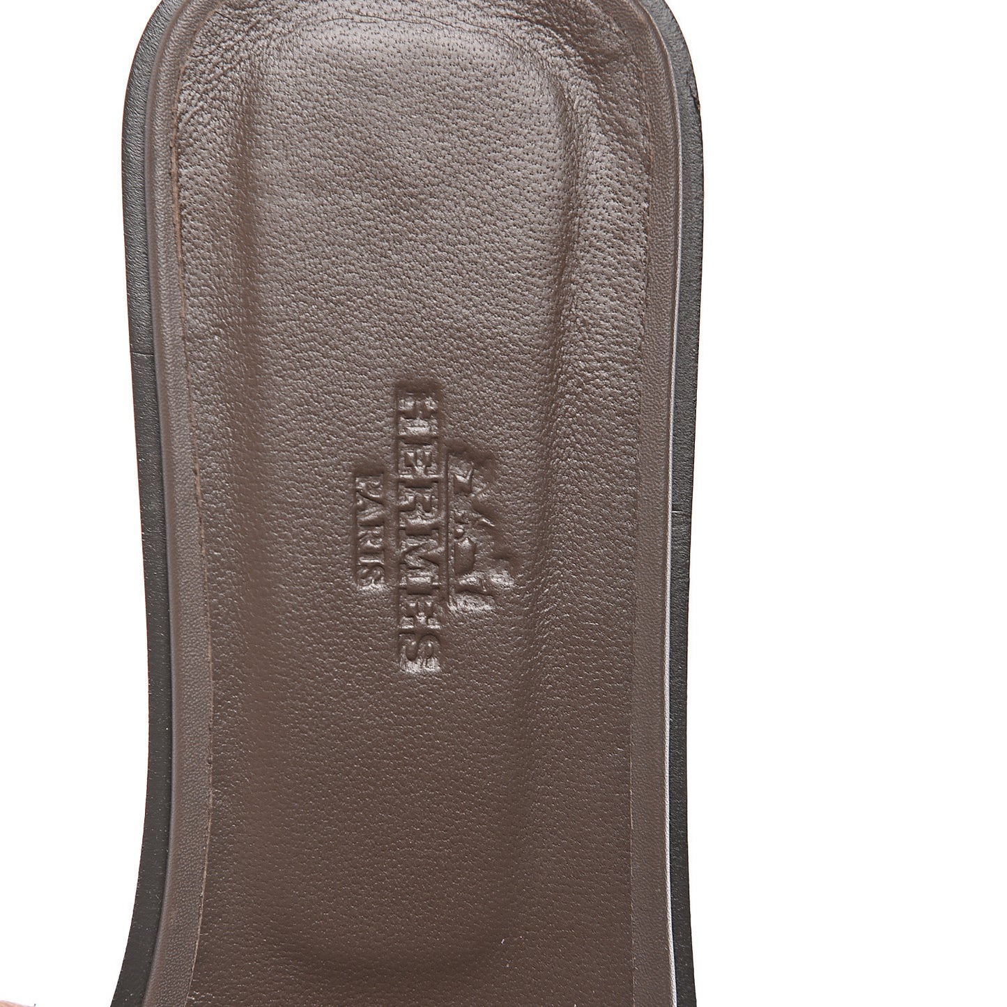 Calfskin Studded Oran Sandals 38.5 Gris Galet