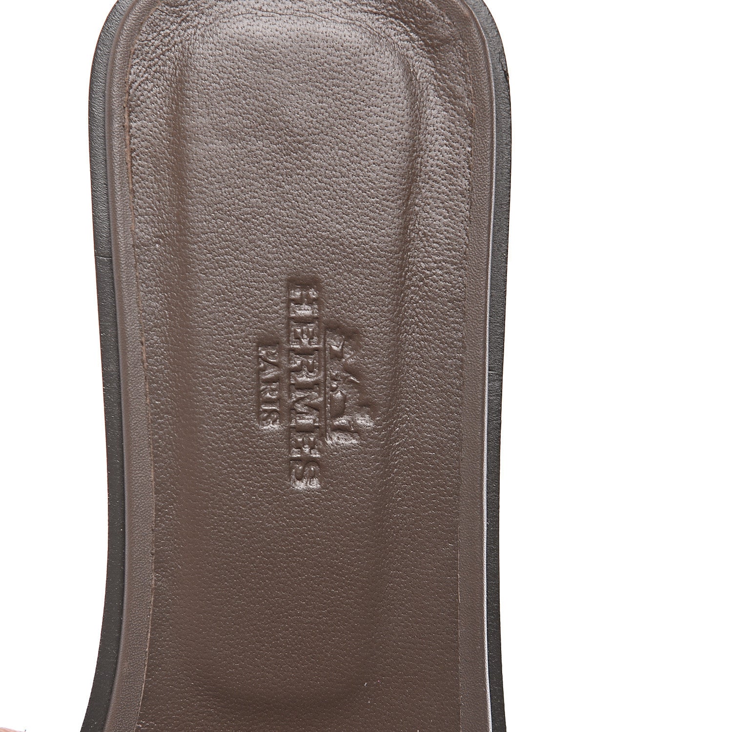 Hermes Calfskin Studded Oran Sandals 38.5 Gris Galet 7 of 9