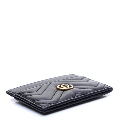 Gucci Calfskin Matelasse GG Marmont Card Holder Black 4 of 9