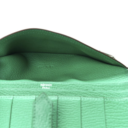 Hermes Chevre Mysore Bearn Gusset Wallet Menthe 6 of 15