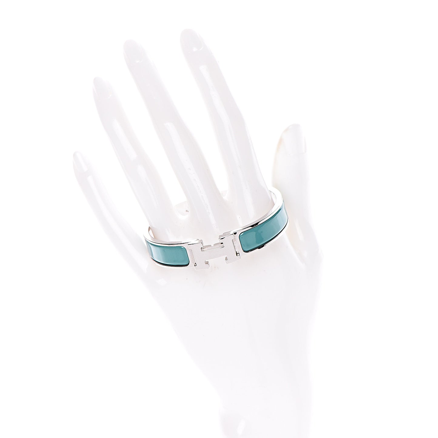 Enamel Narrow Clic Clac H Bracelet PM Emeraude