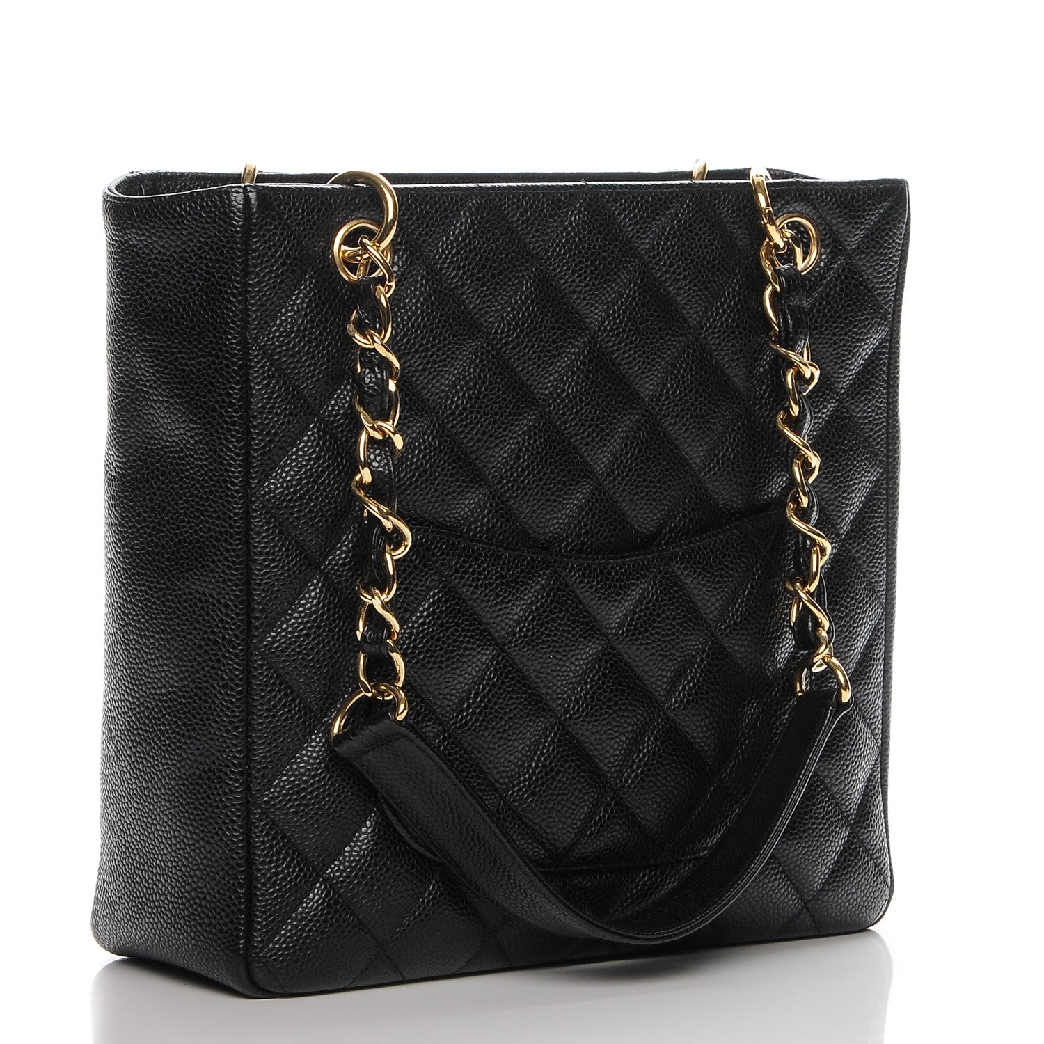 Chanel Caviar Quilted Petit Shopping Tote PST Black 3 of 7