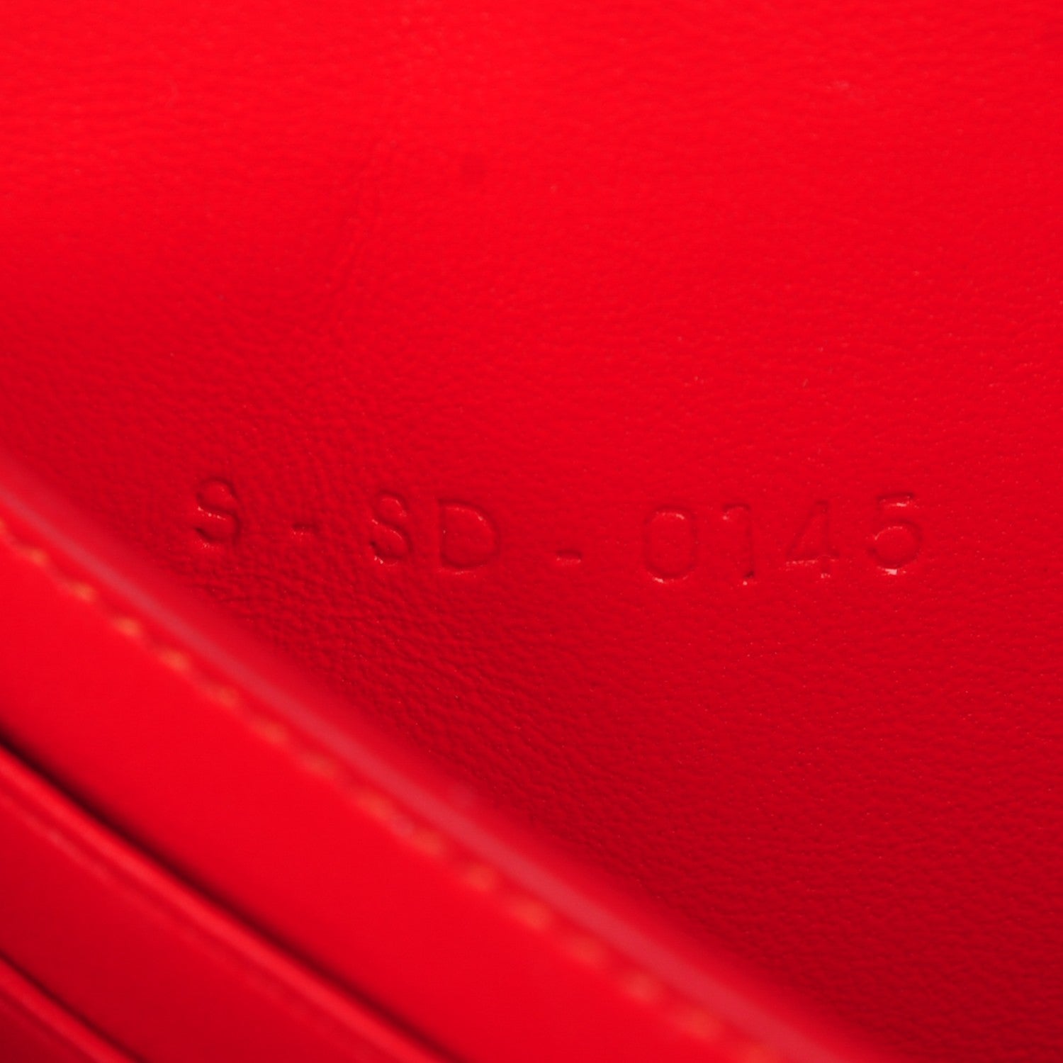 Celine Drummed Calfskin Large Flap Multifunction Wallet Vermillion 7 of 9