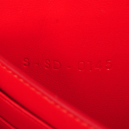 Celine Drummed Calfskin Large Flap Multifunction Wallet Vermillion 7 of 9