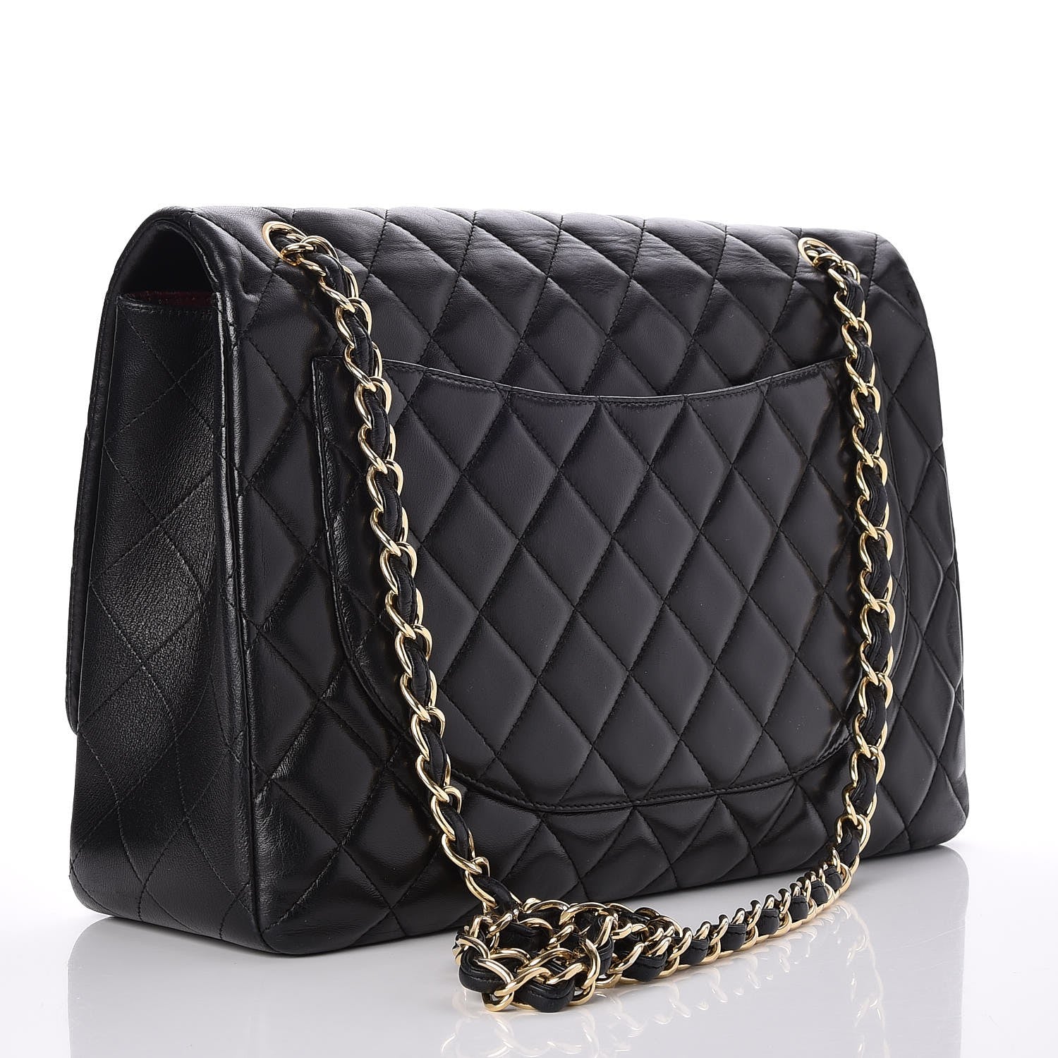 Chanel Lambskin Quilted Maxi Single Flap Black 4 of 8