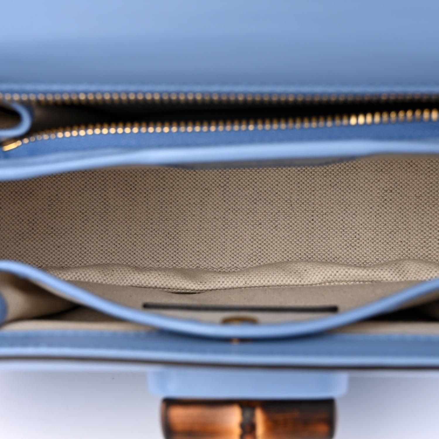 Gucci Boarded Dyana Lux Calfskin Web Small Bamboo 1947 Top Handle Bag Blue 6 of 11