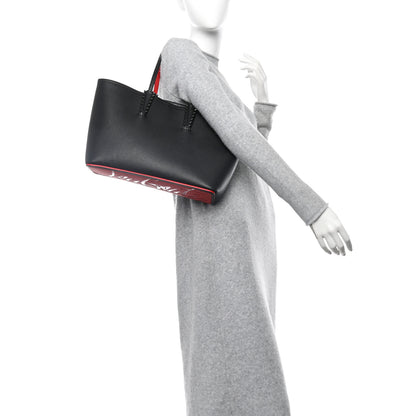 Christian Louboutin Calfskin Empire Spikes Small East West Cabata Tote Black 2 of 13