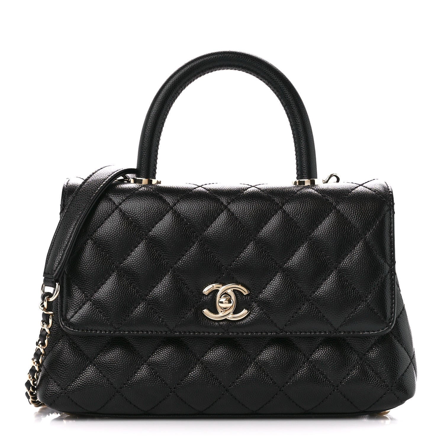 Chanel Caviar Quilted Mini Coco Handle Flap Black 1 of 12